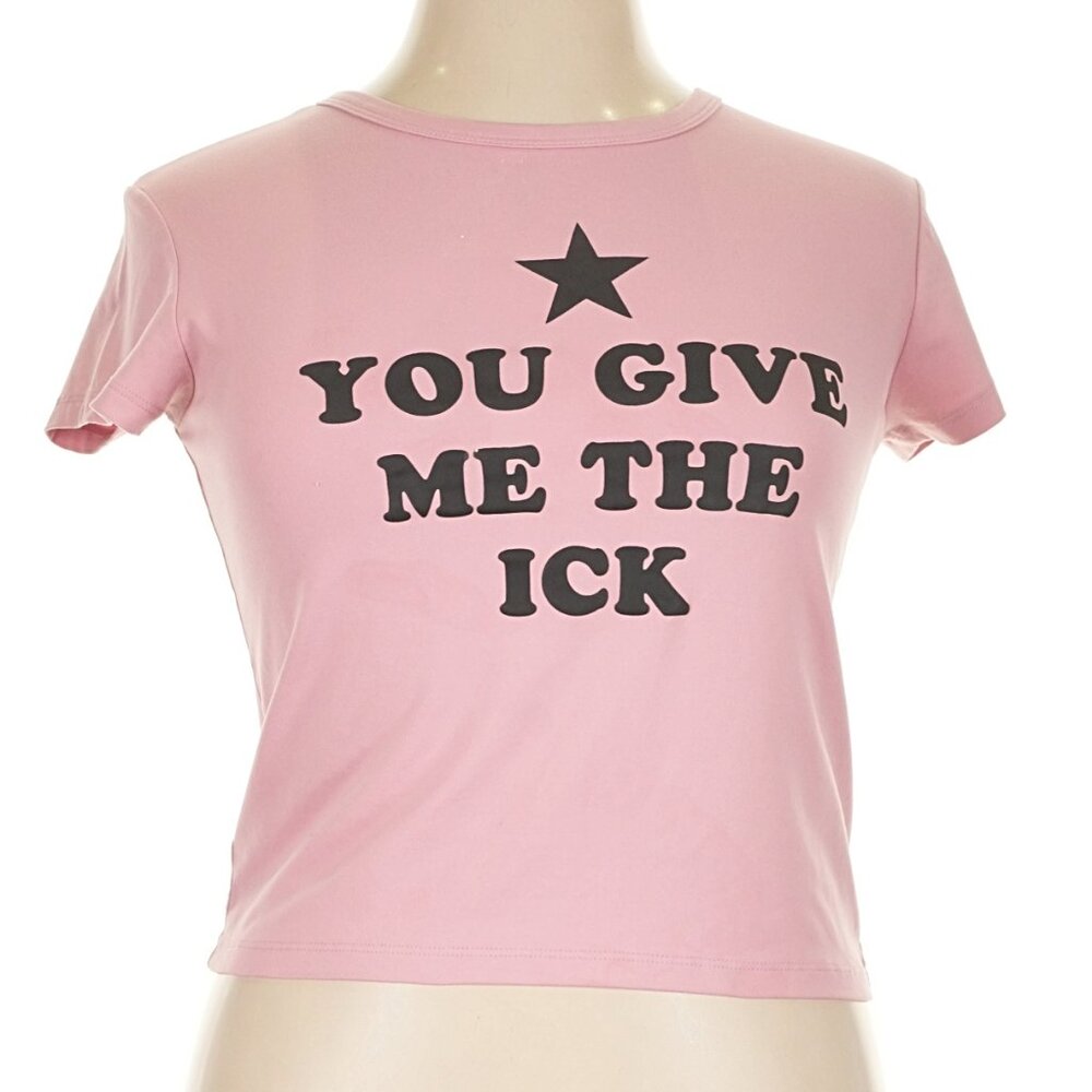 ORANGE KISS You Give Me The Ick baby tee size XL - Picture 3 of 6